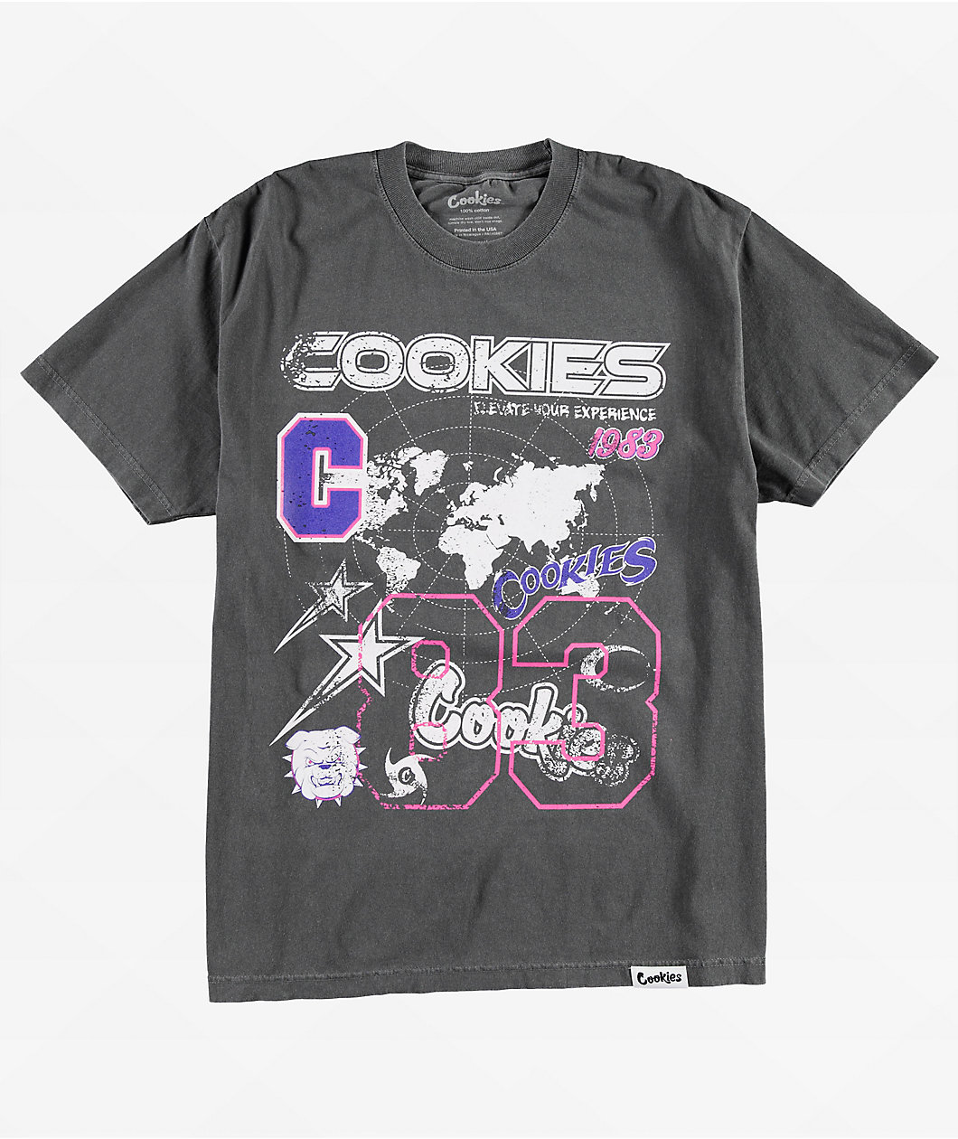 Cookies Elevate Black Wash T-Shirt