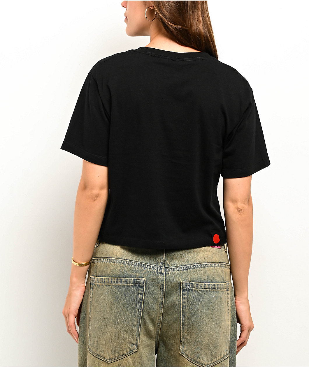 Cookies Flame Black Crop T-Shirt