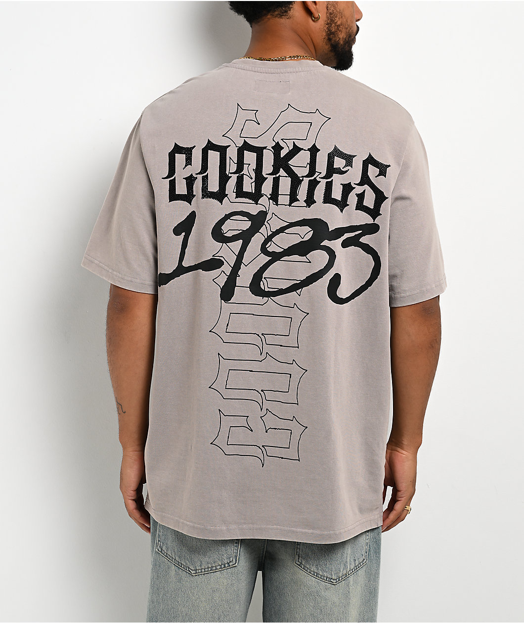 Cookies Heaven Or Hell Sinners Grey Knit T-Shirt