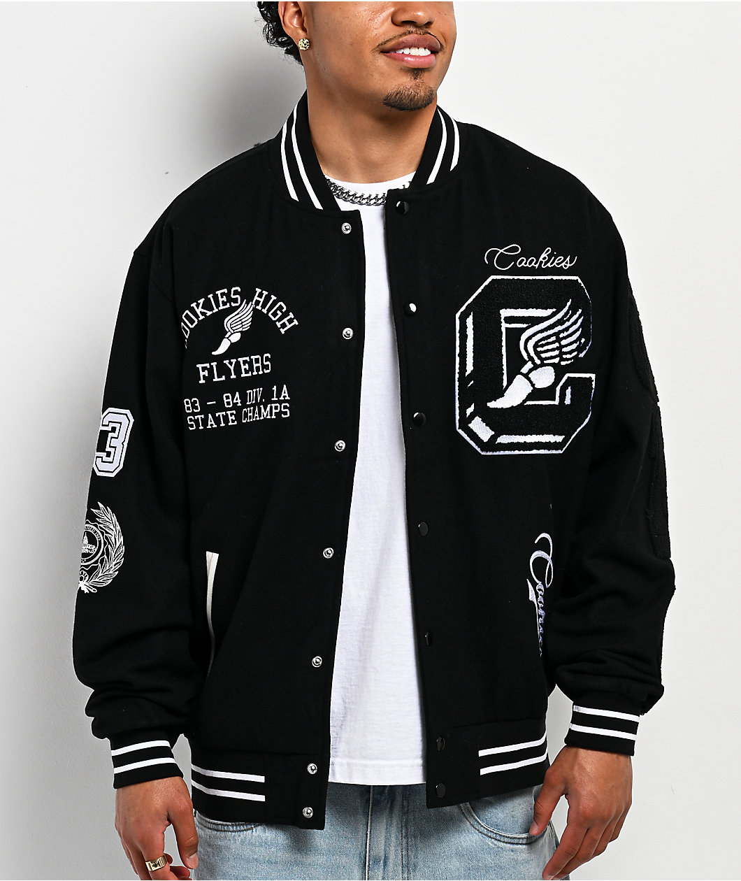 Cookies High Black Varsity Jacket