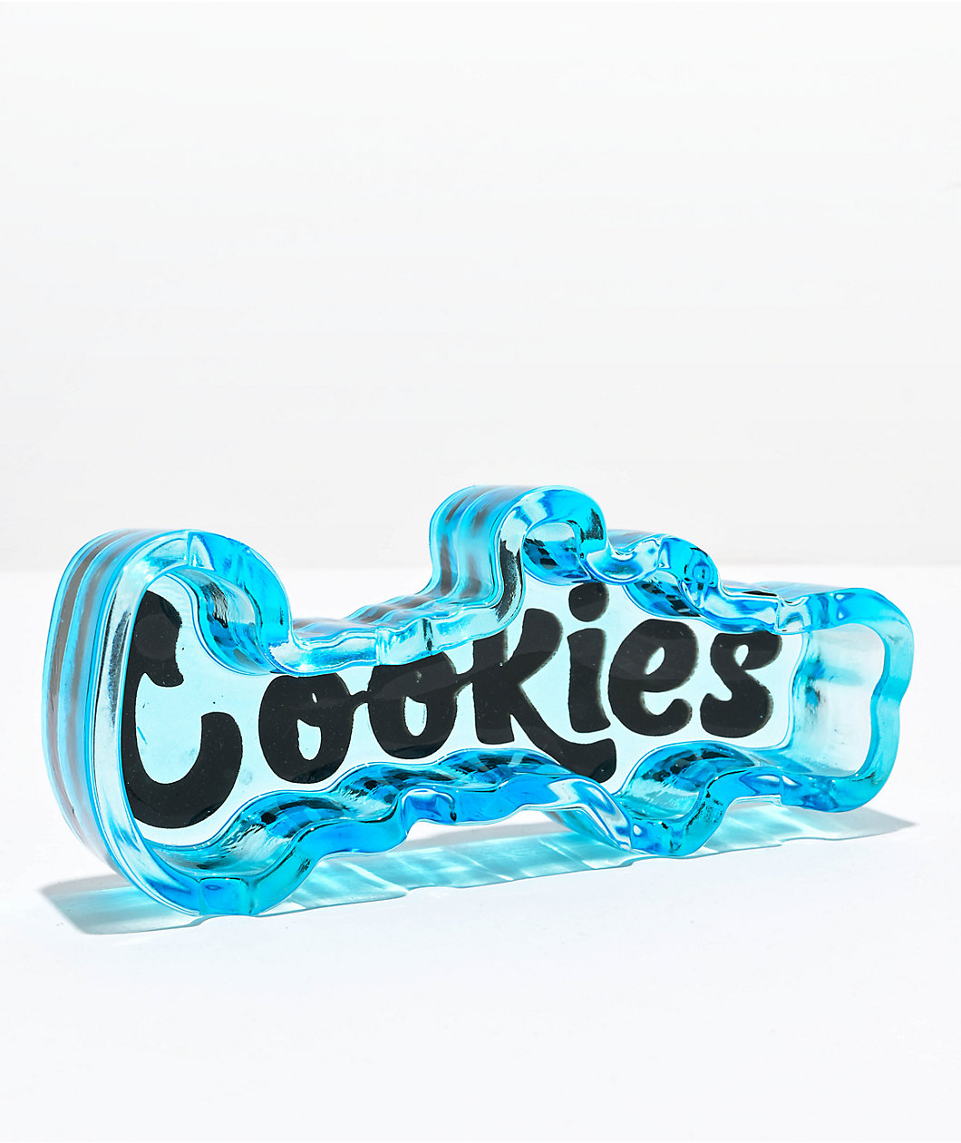 Cookies Logo Blue & Black Glass Ashtray