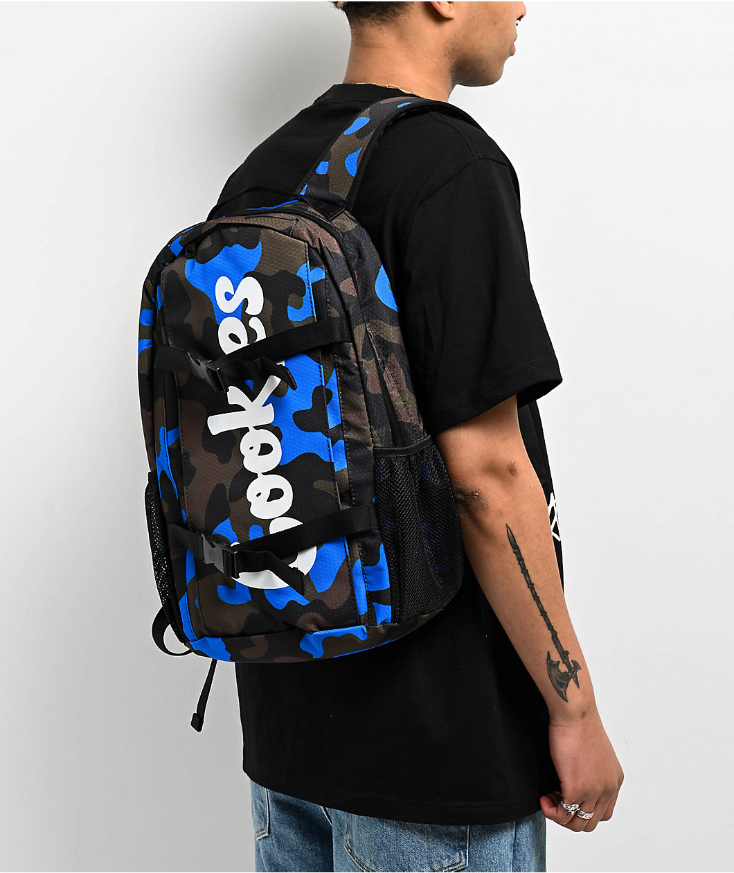 Cookies Non-Standard Blue Camo Ripstop Smellproof Backpack