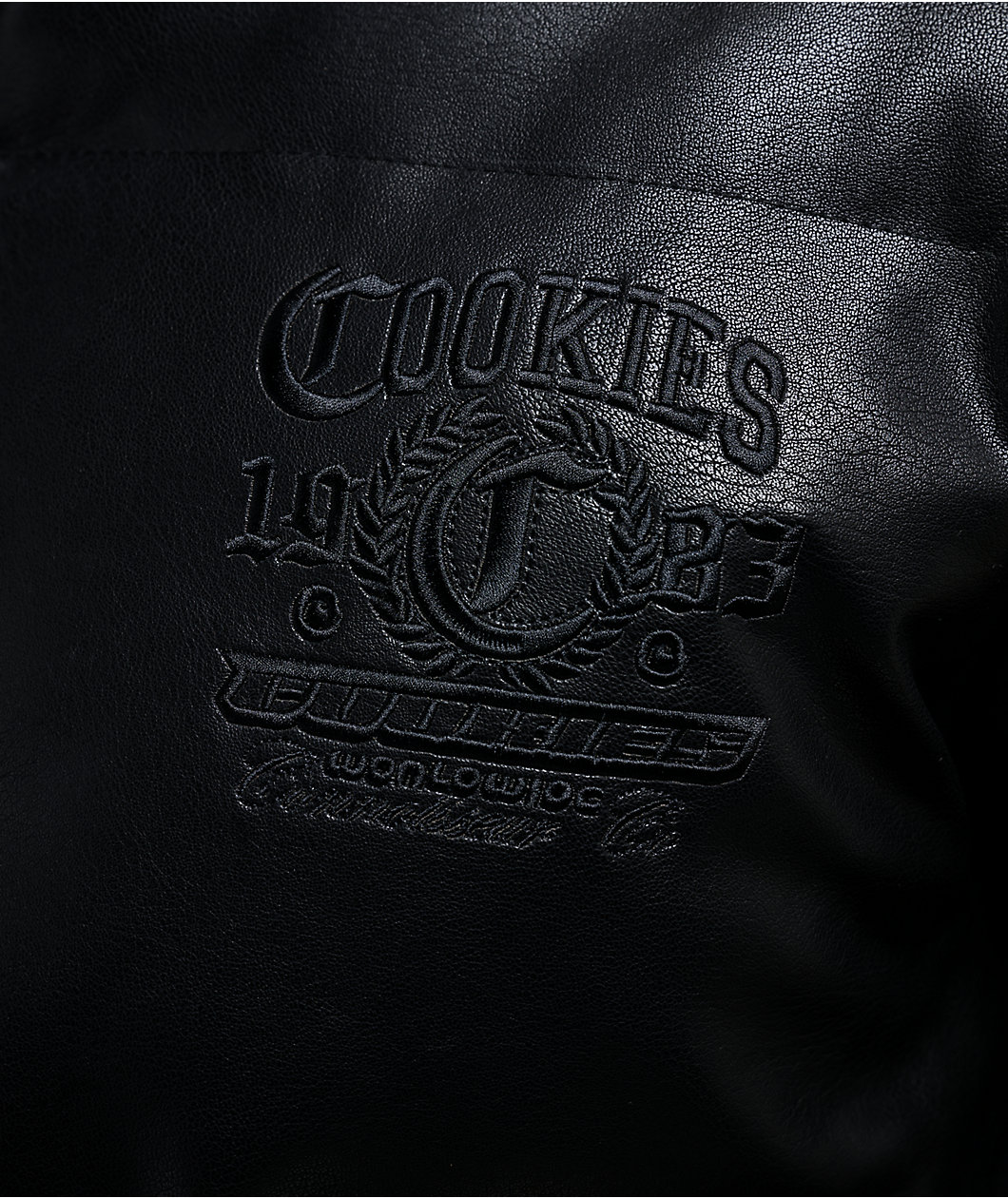 Cookies Paradise City Black Vegan Leather Puffer Jacket
