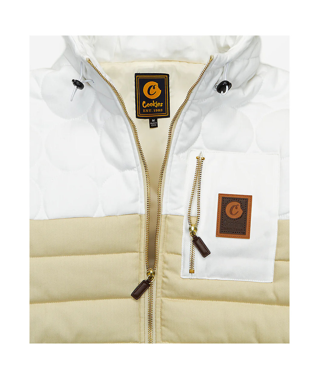 Cookies Park Ave White & Cream Quilted Jacket