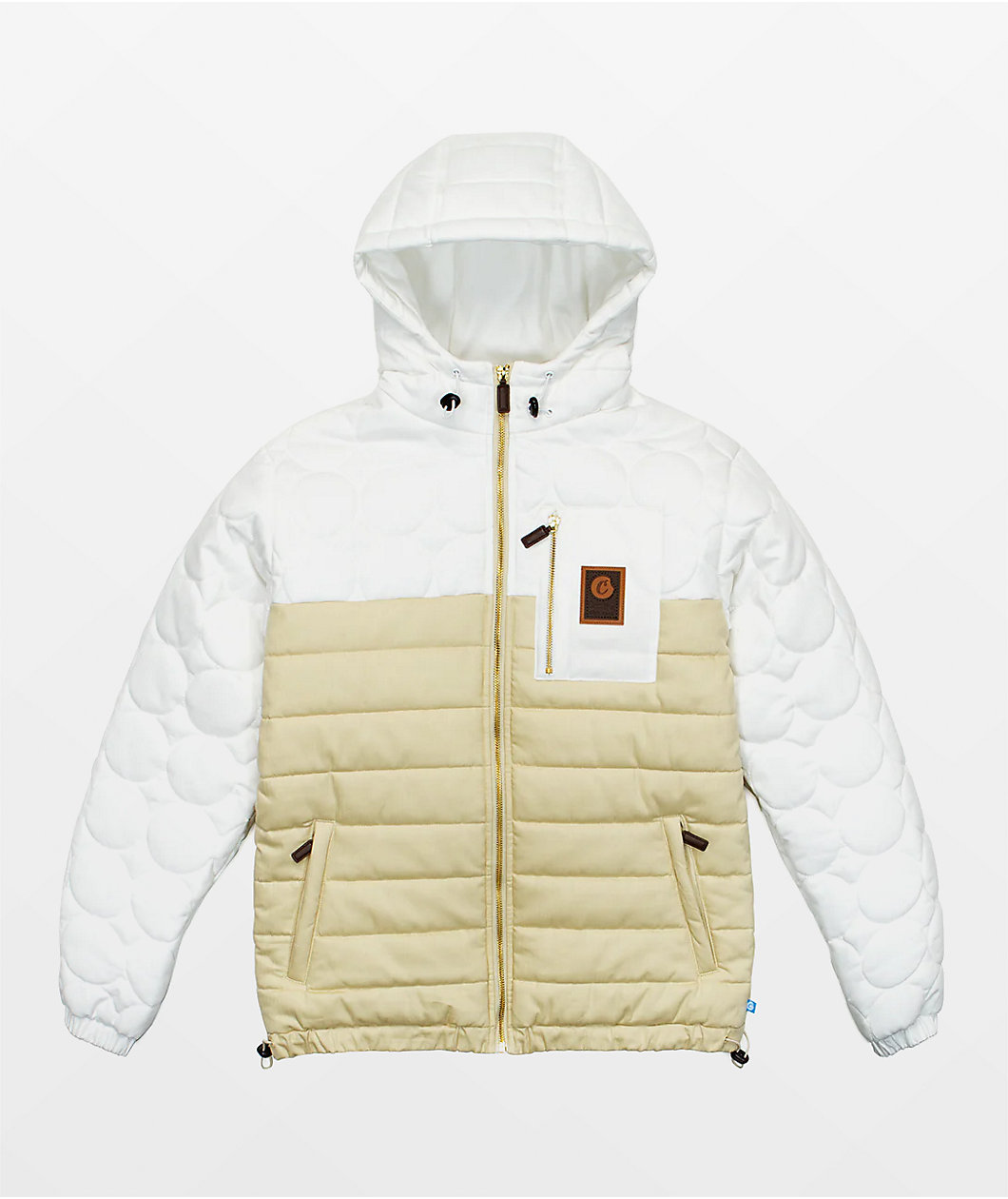 Cookies Park Ave White & Cream Quilted Jacket