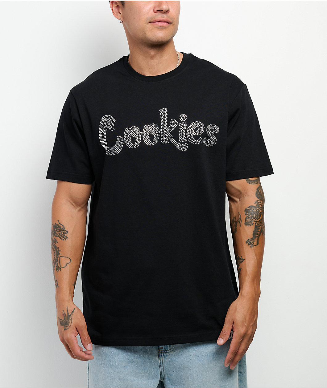 Cookies Rhinestone OG Mint Black T-Shirt
