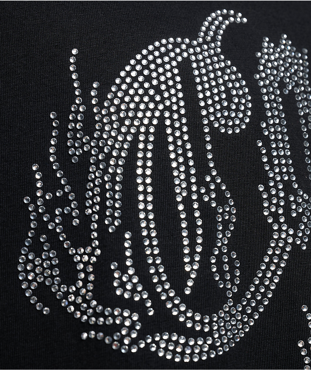 Cookies Rhinestone World On Fire Black T-Shirt