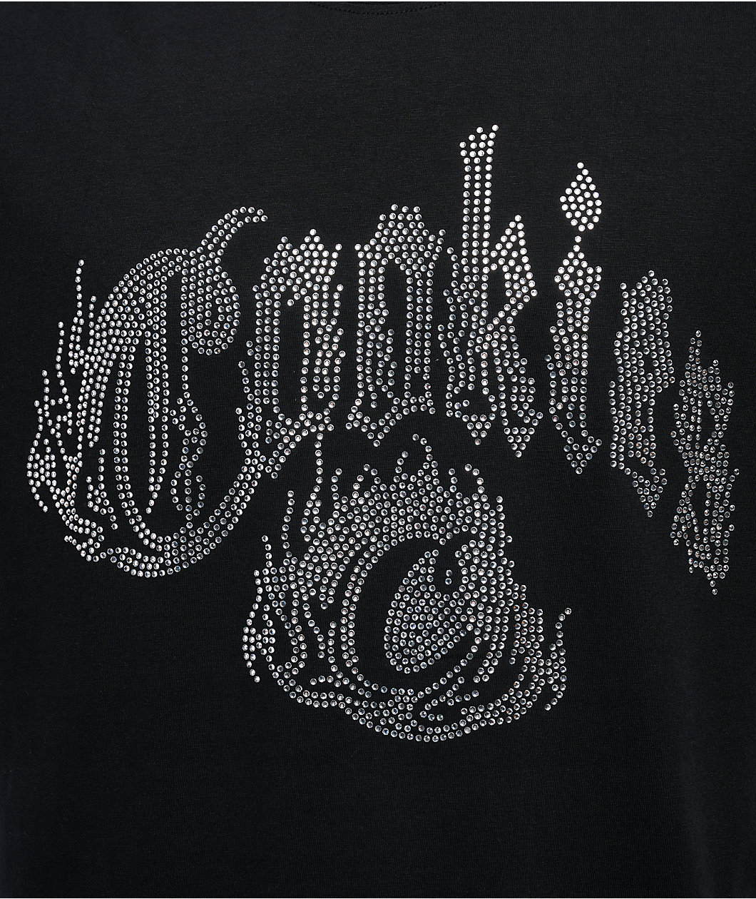 Cookies Rhinestone World On Fire Black T-Shirt