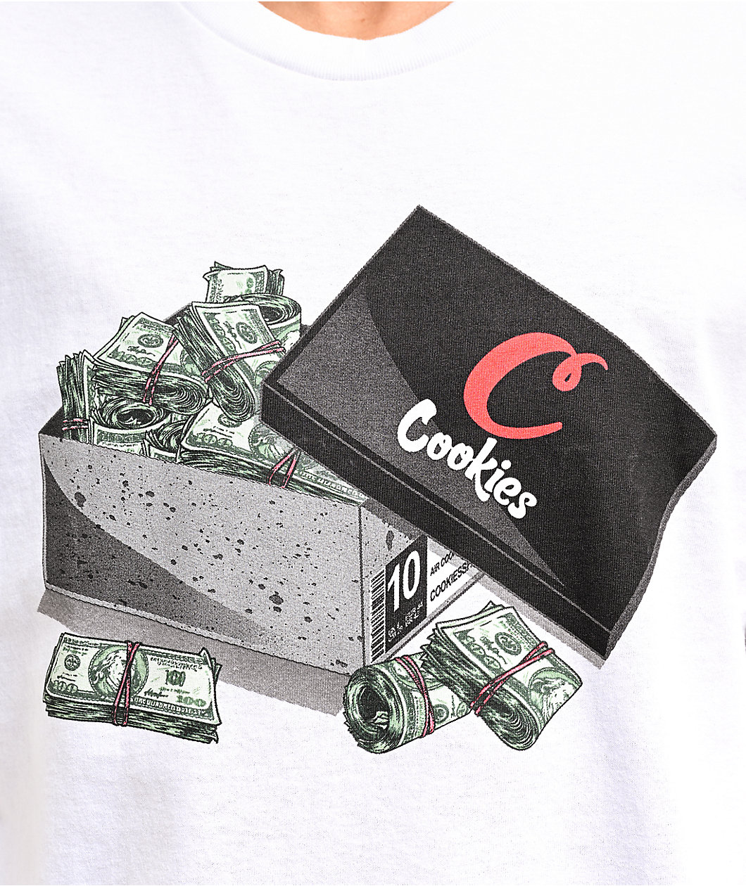 Cookies Shoebox Money White T-Shirt