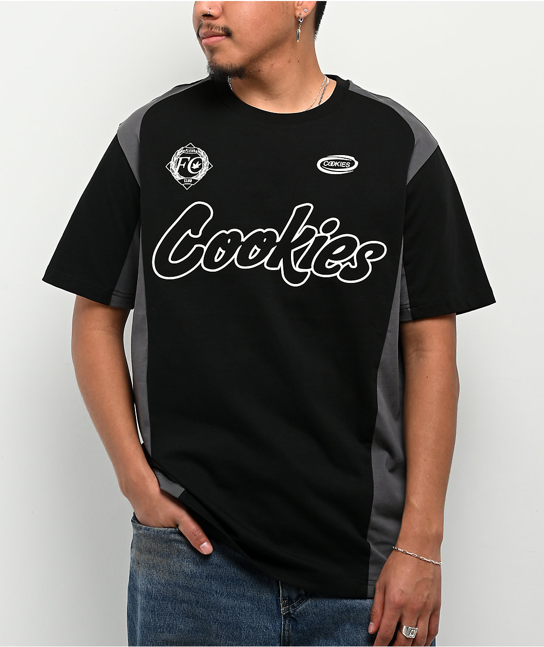 Cookies Stadium Club Black & Grey Soccer Jersey