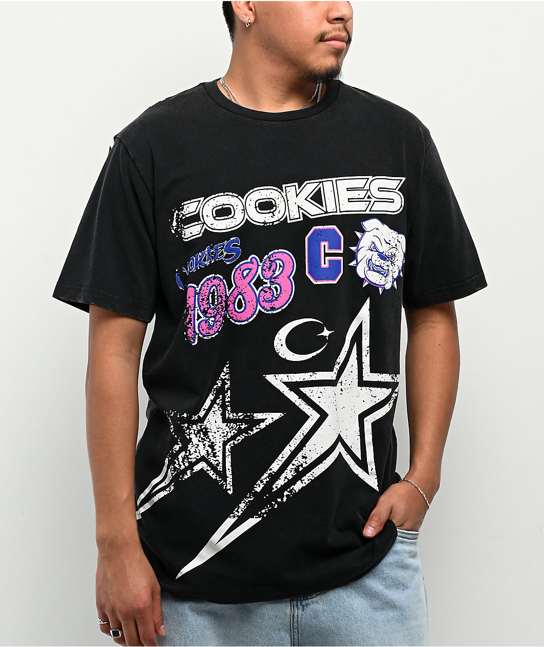 Cookies Star Power Black Knit T-Shirt
