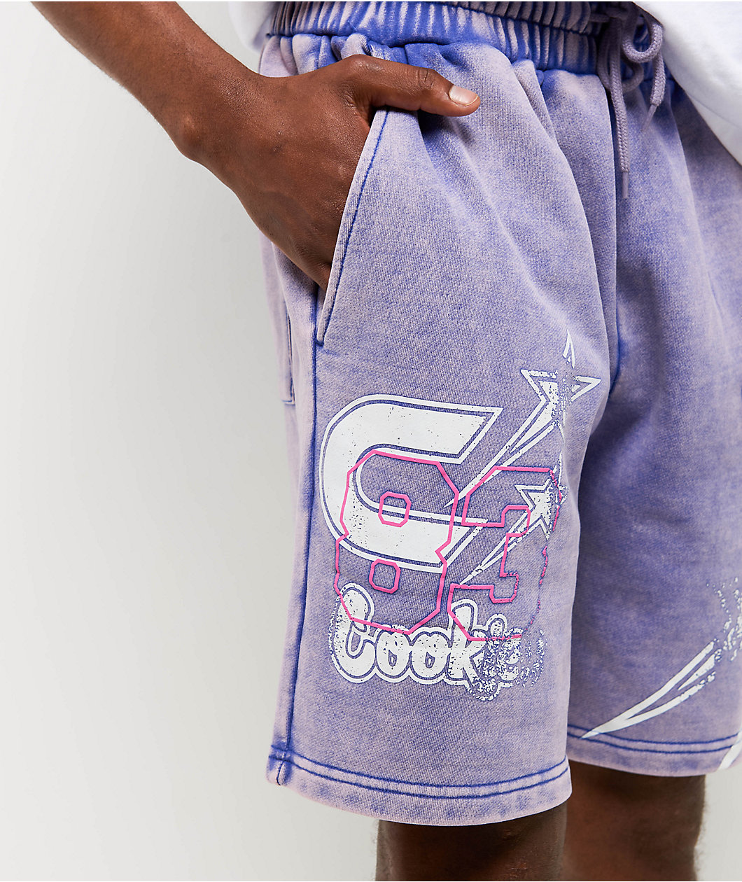 Cookies Star Power Purple Wash Sweat Shorts