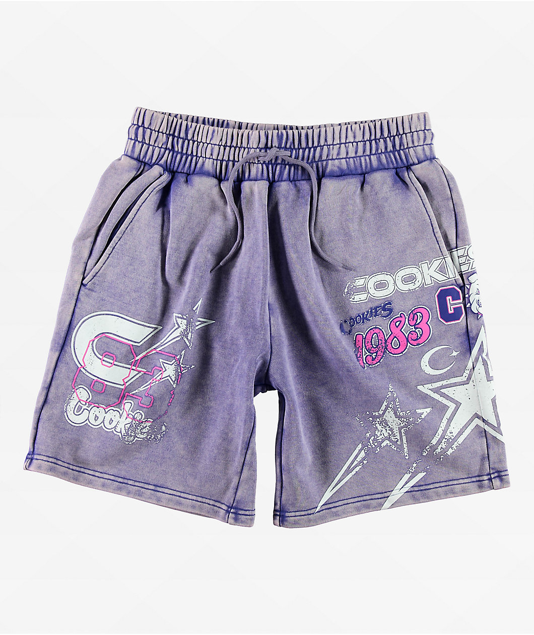 Cookies Star Power Purple Wash Sweat Shorts