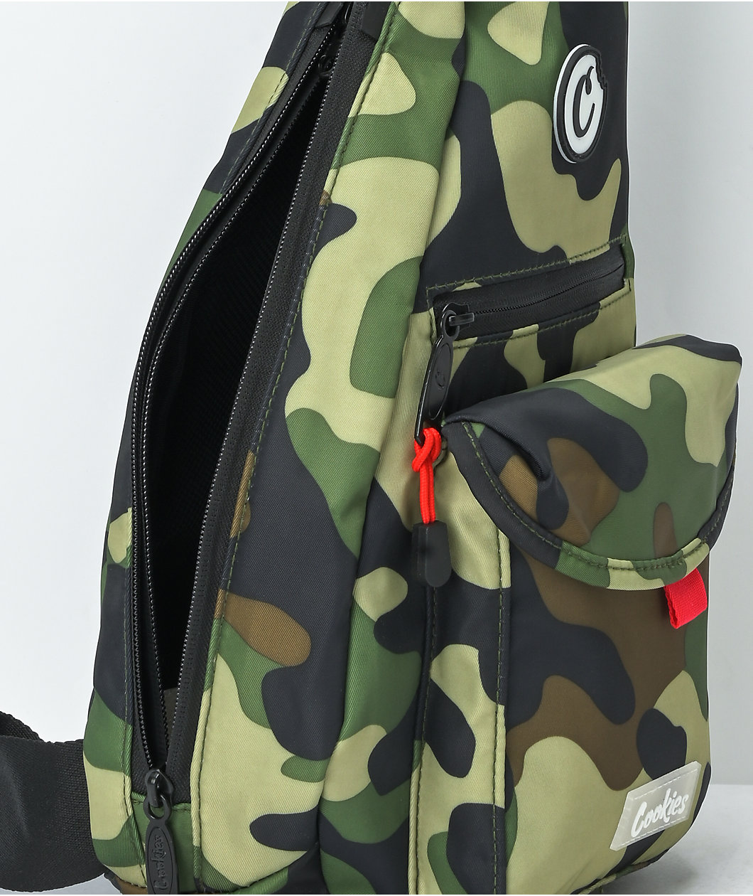 Cookies Traveler Sling Olive Camo Smell Proof Crossbody Bag