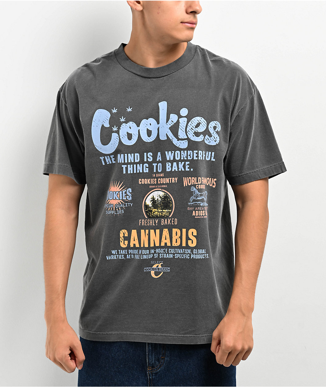 Cookies Workwear Black Wash T-Shirt