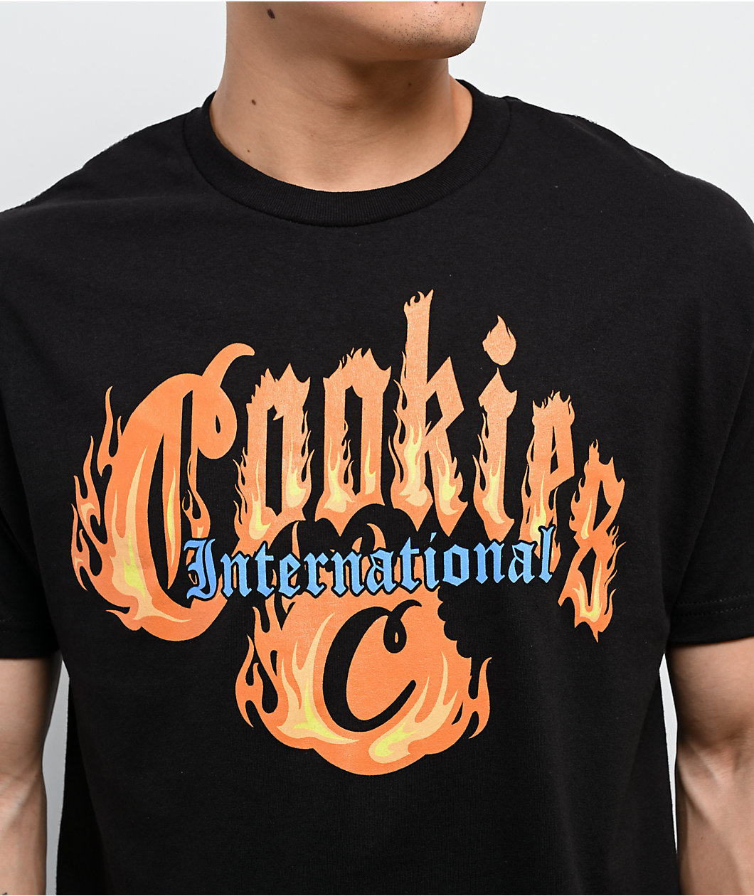 Cookies World On Fire Black T-Shirt