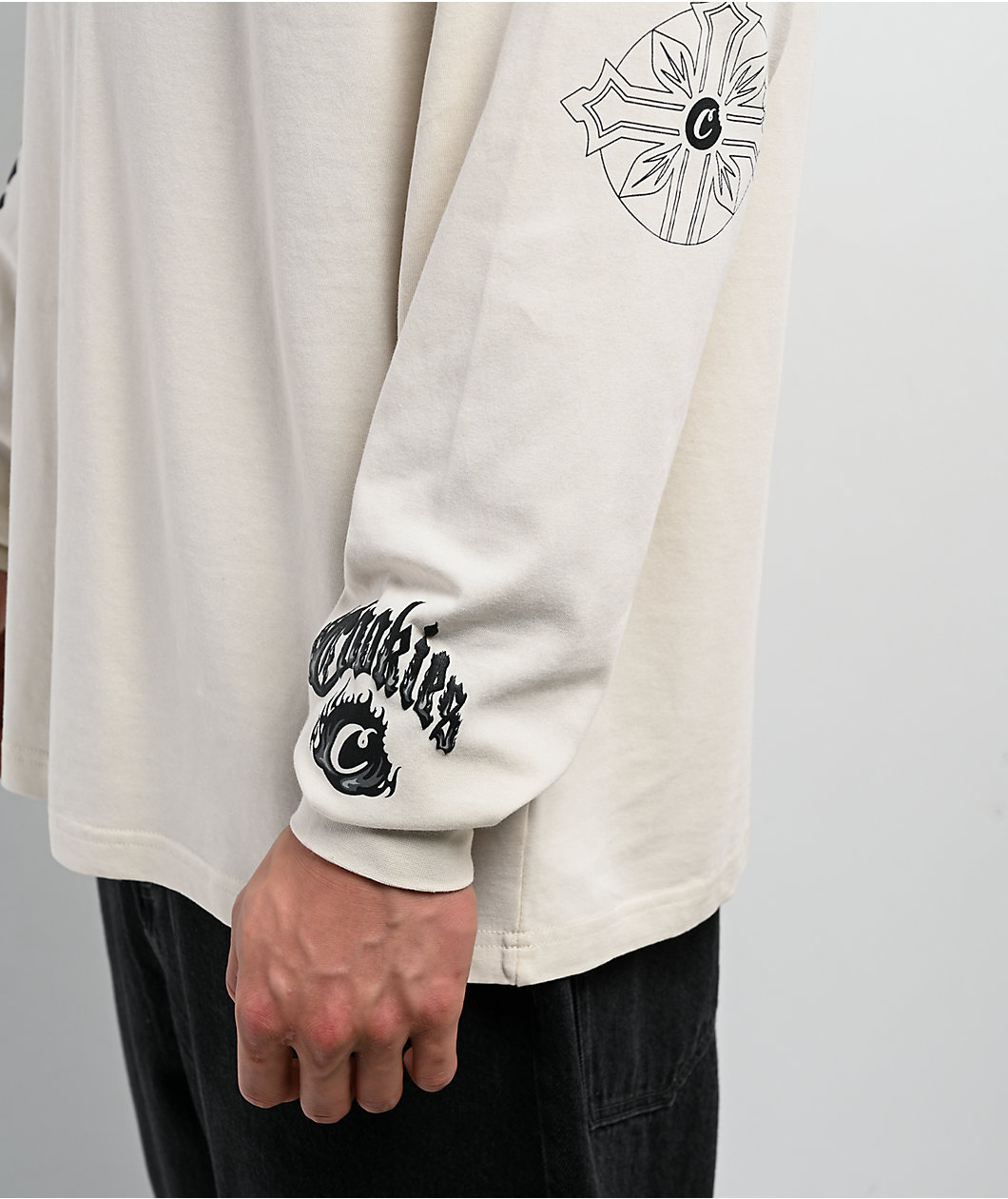 Cookies World On Fire Natural Long Sleeve T-Shirt