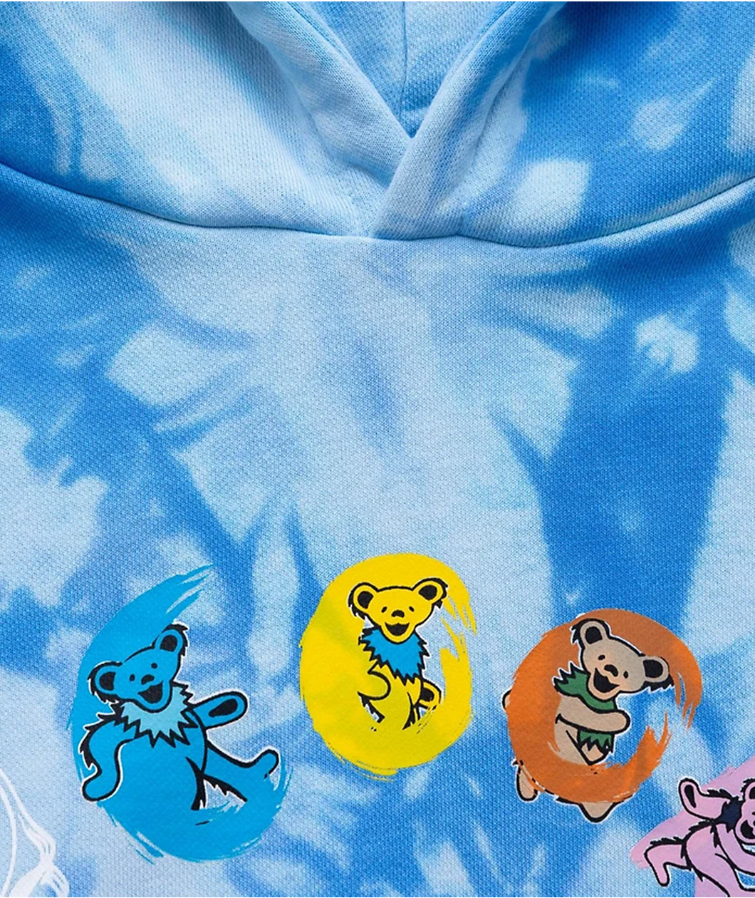 Cookies x Grateful Dead Spiral Bears Blue Tie Dye Hoodie