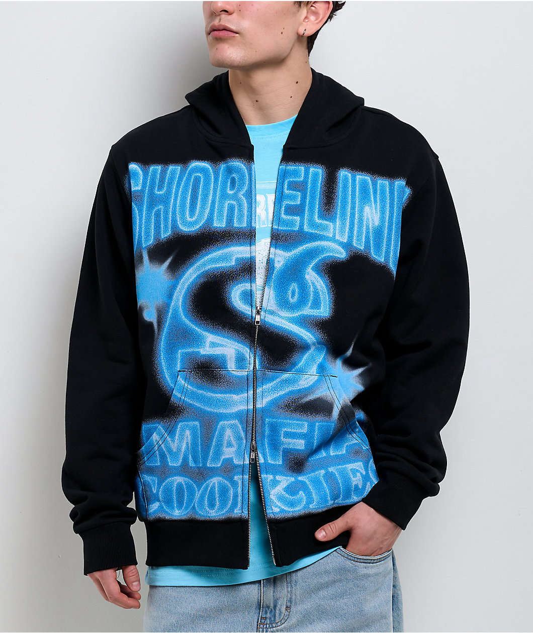 Cookies x Shoreline Mafia Air It Out Black Zip Hoodie