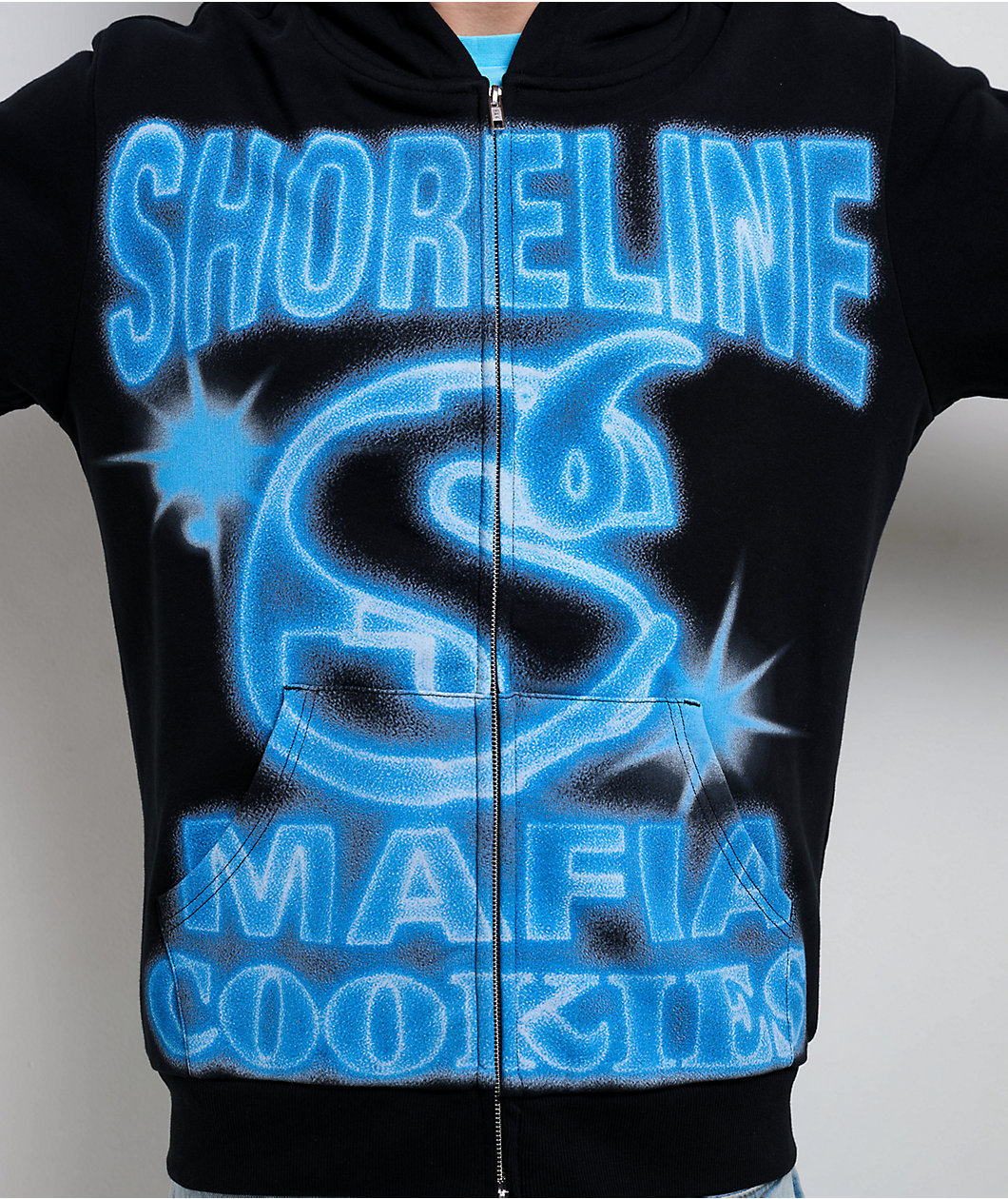 Cookies x Shoreline Mafia Air It Out Black Zip Hoodie