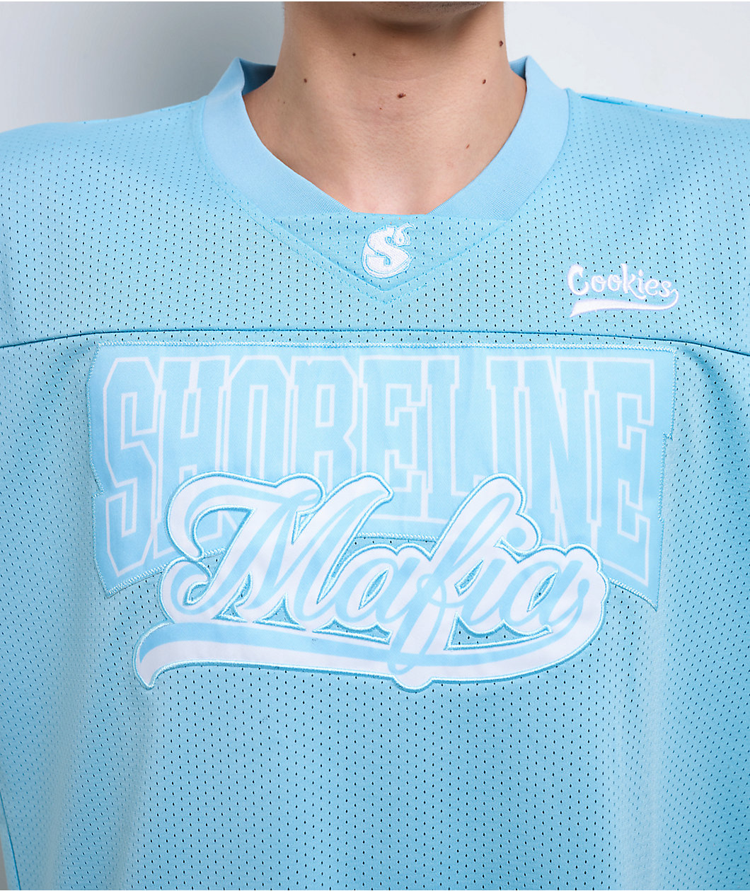 Cookies x Shoreline Mafia Baby Blue Football Jersey