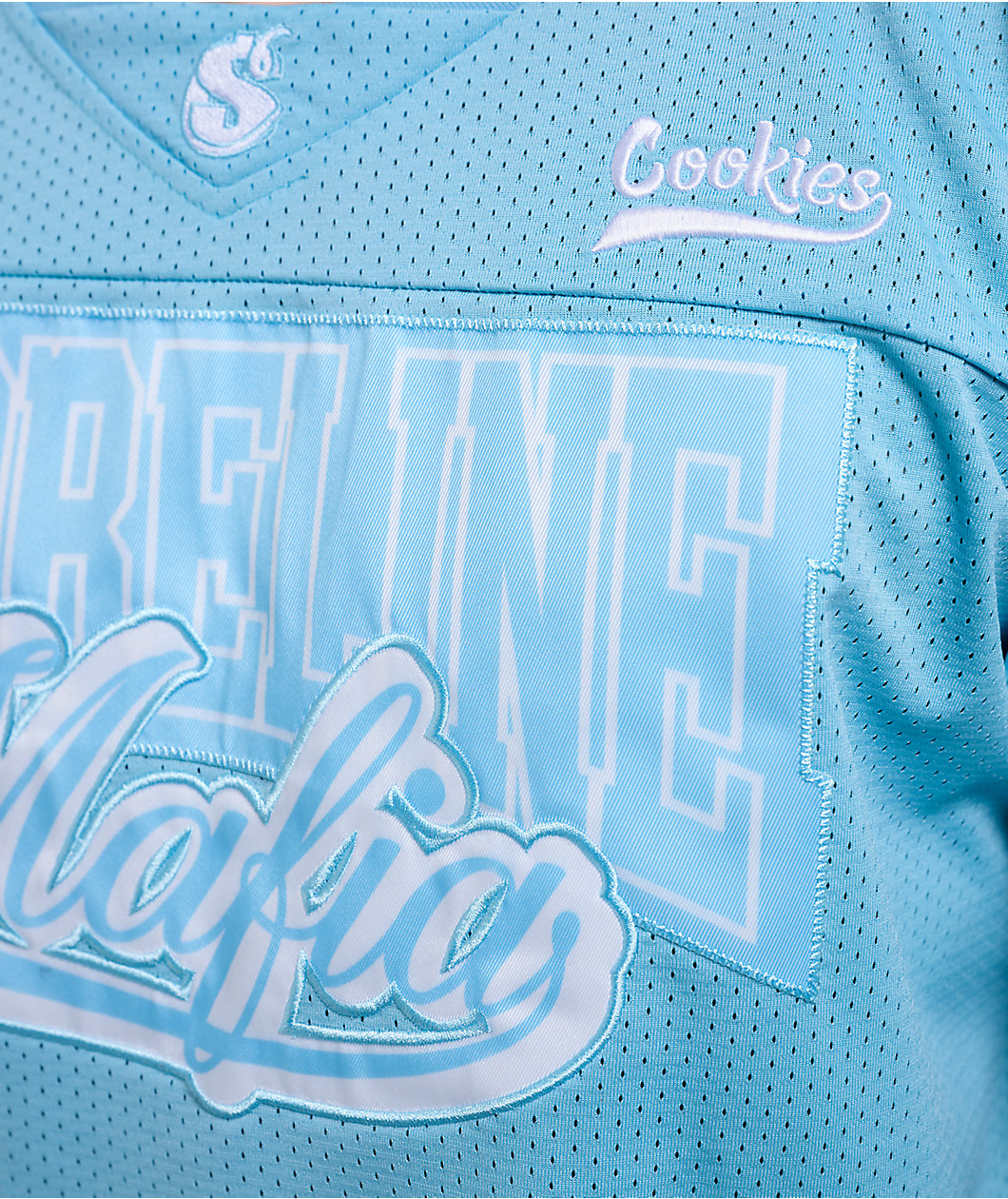 Cookies x Shoreline Mafia Baby Blue Football Jersey