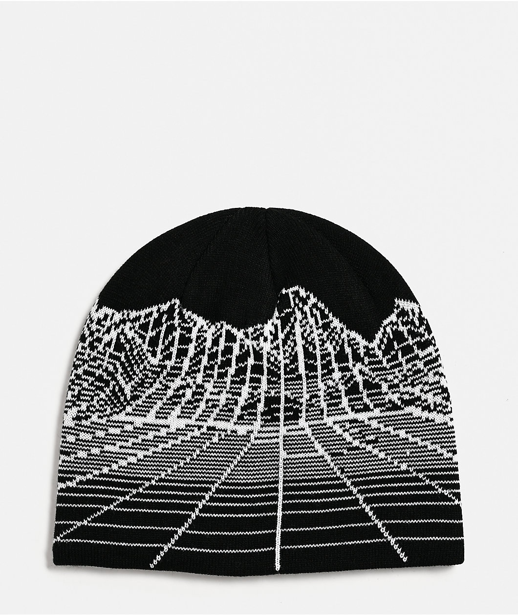 Corduroy Digital Mountain Black Skully Beanie