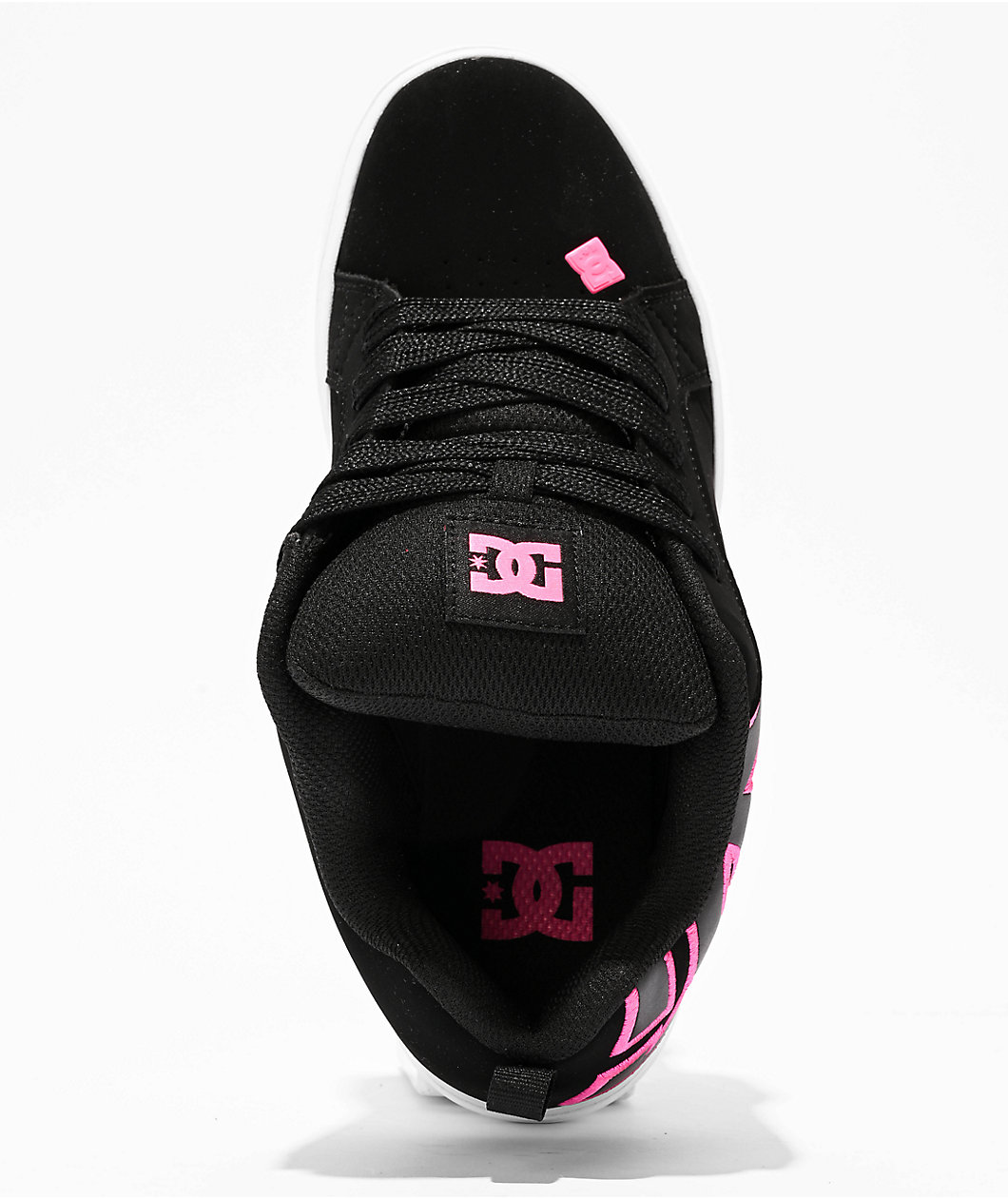 Court Graffik Black & Hot Pink Platform Skate Shoes