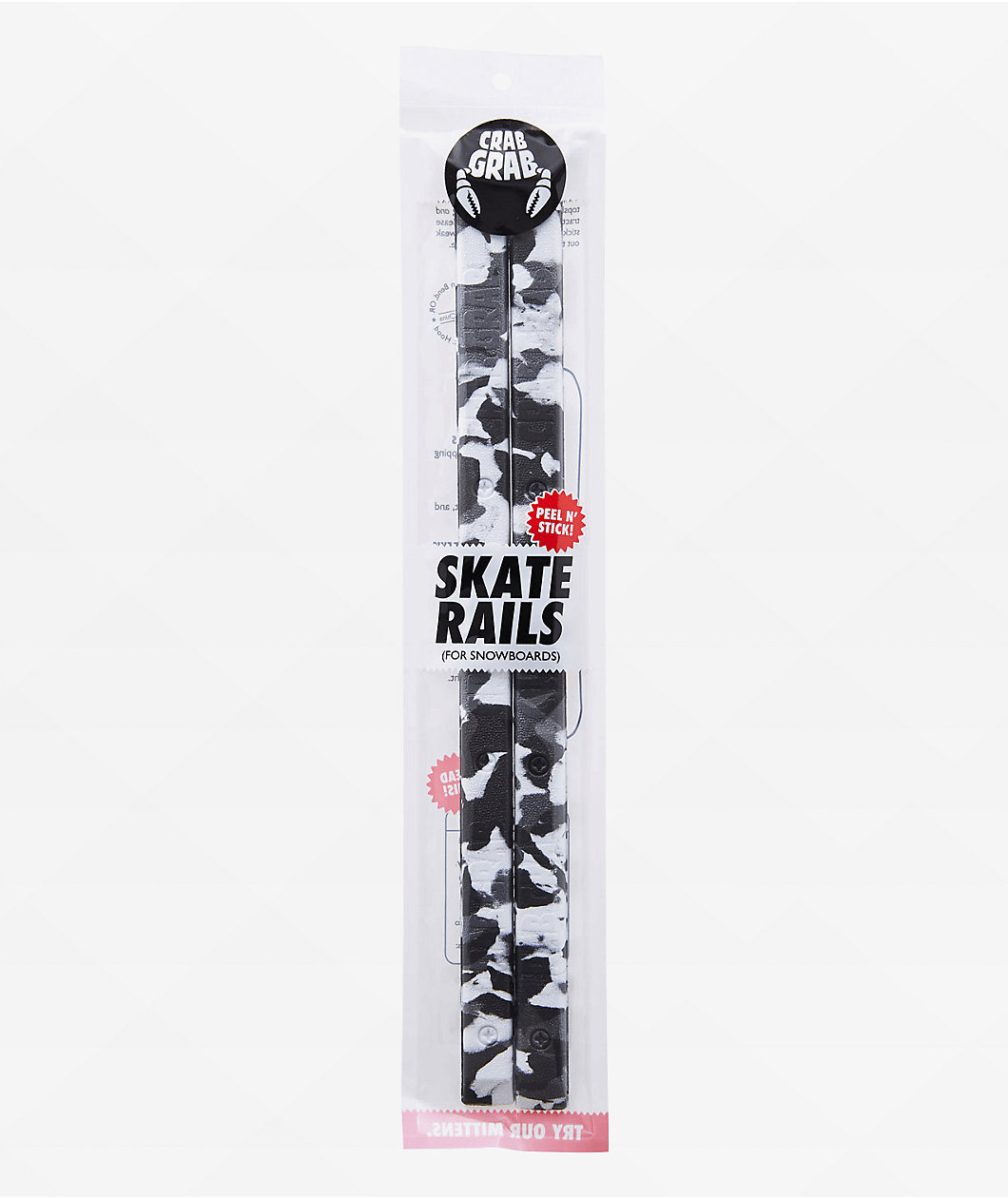 Crab Grab Black & White Swirl Skate Rails
