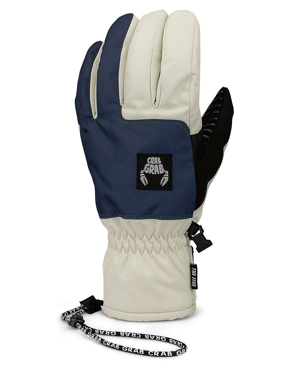 Crab Grab Five White & Navy 15K Snowboard Gloves