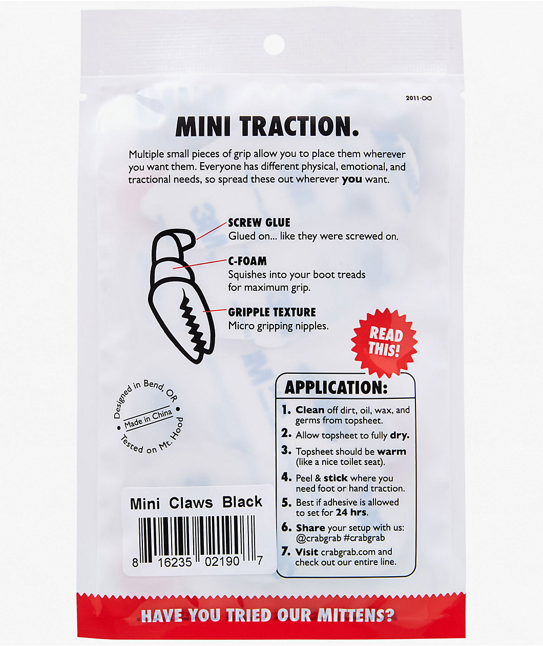 Crab Grab Mini Claws Black Stomp Pads
