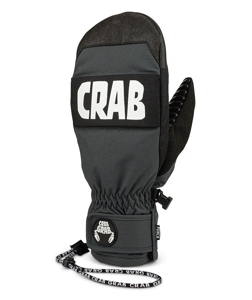 Crab Grab Punch Black Snowboard Mittens