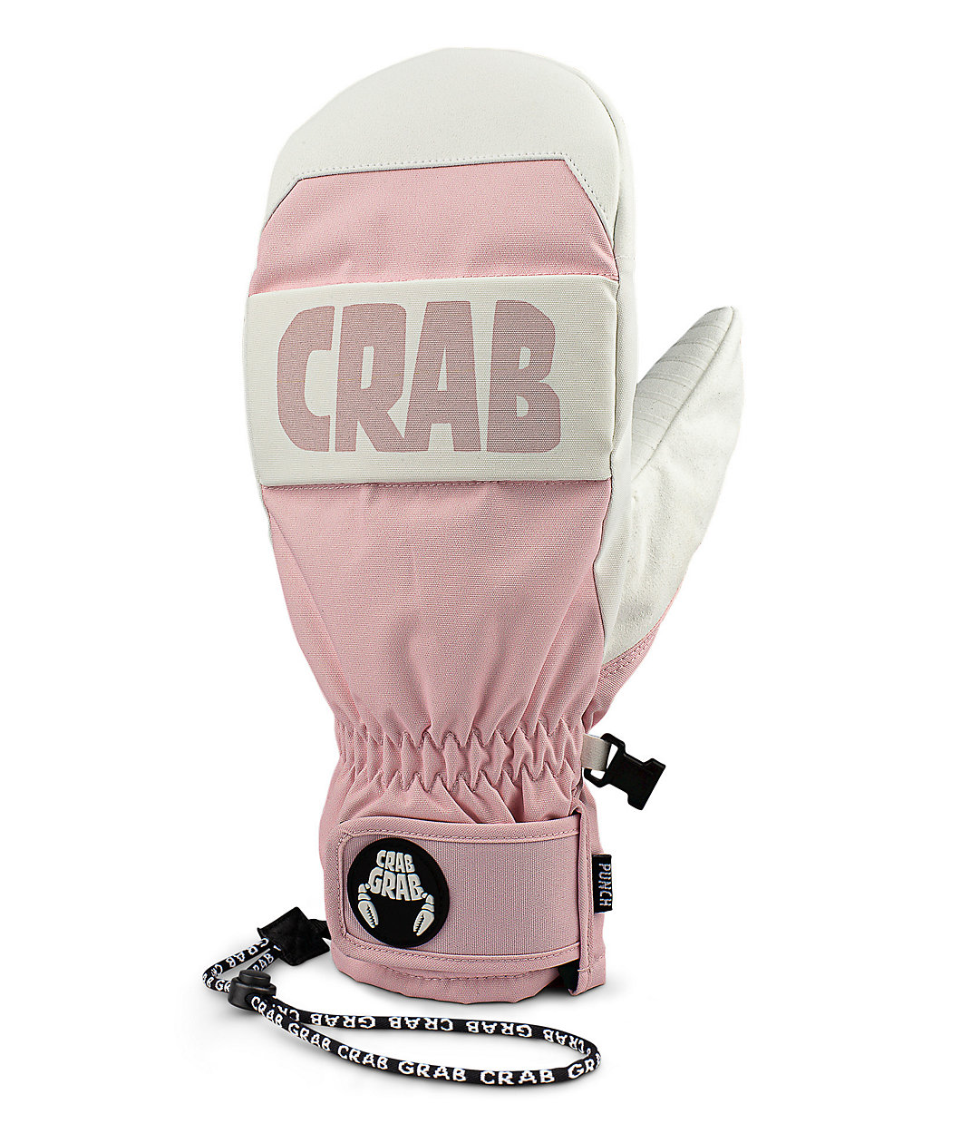 Crab Grab Punch Light Pink Snowboard Mittens