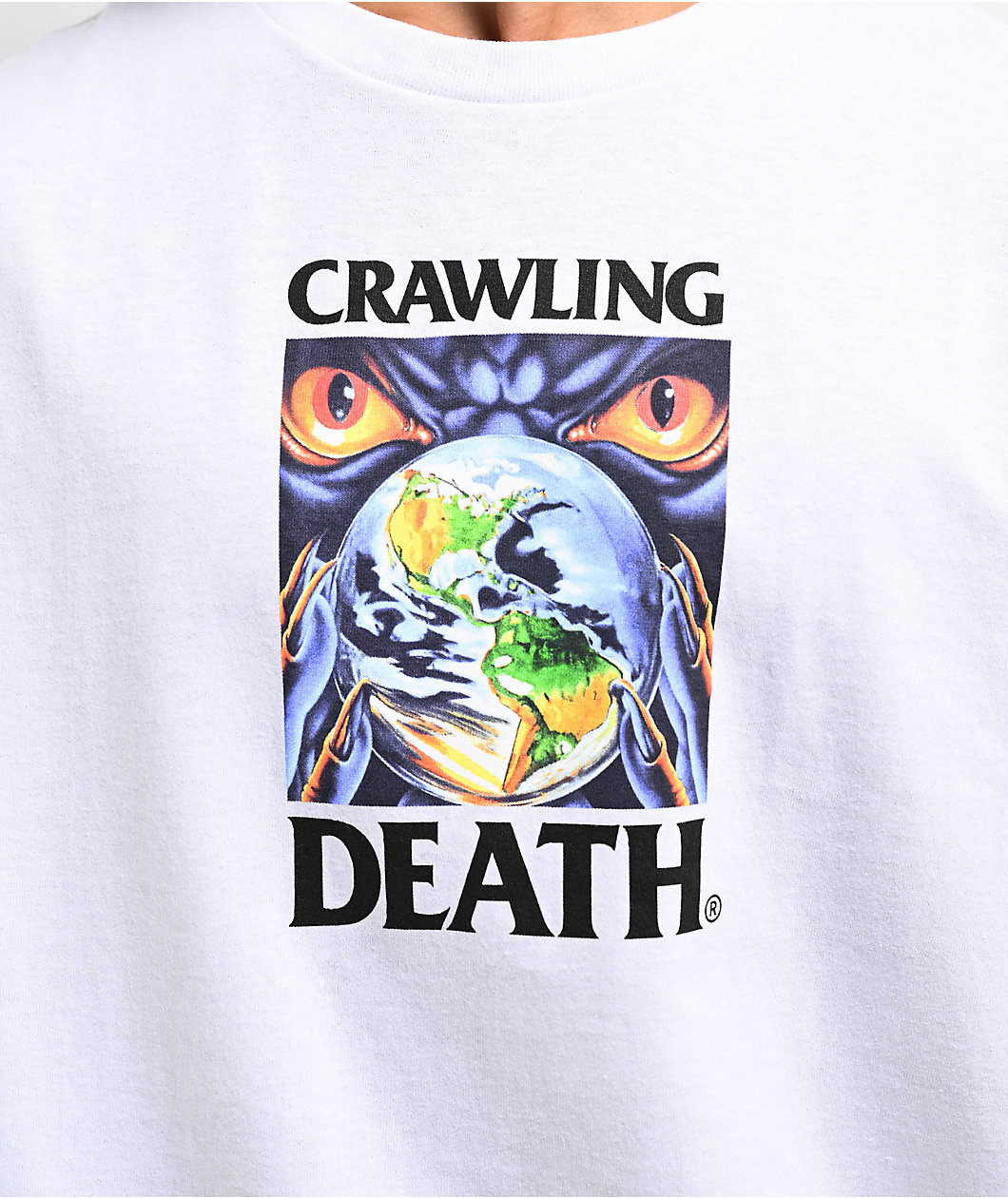 Crawling Death Earth Control White T-Shirt