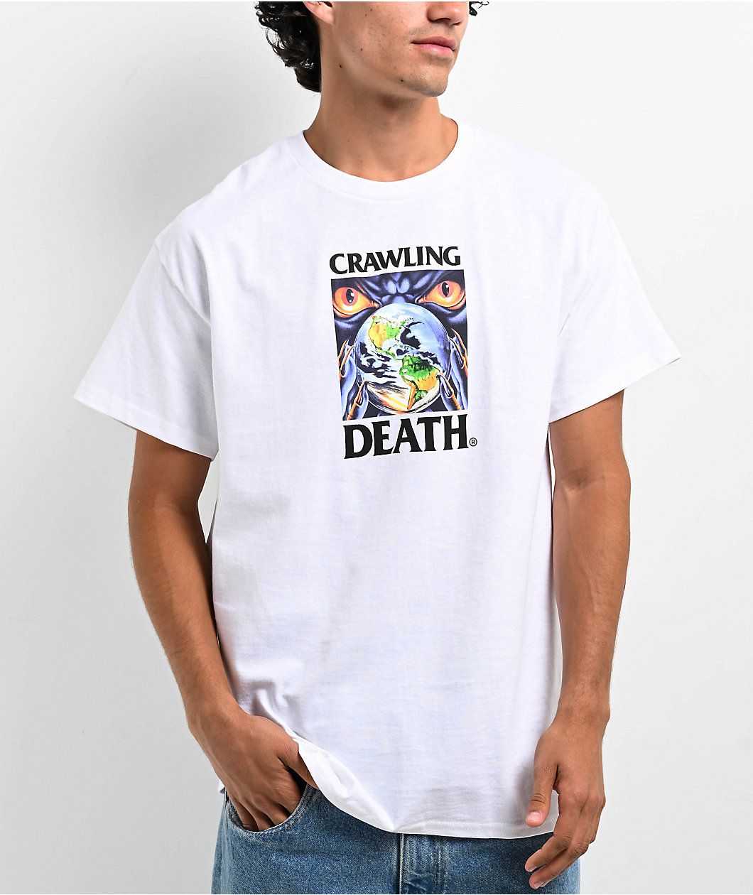 Crawling Death Earth Control White T-Shirt