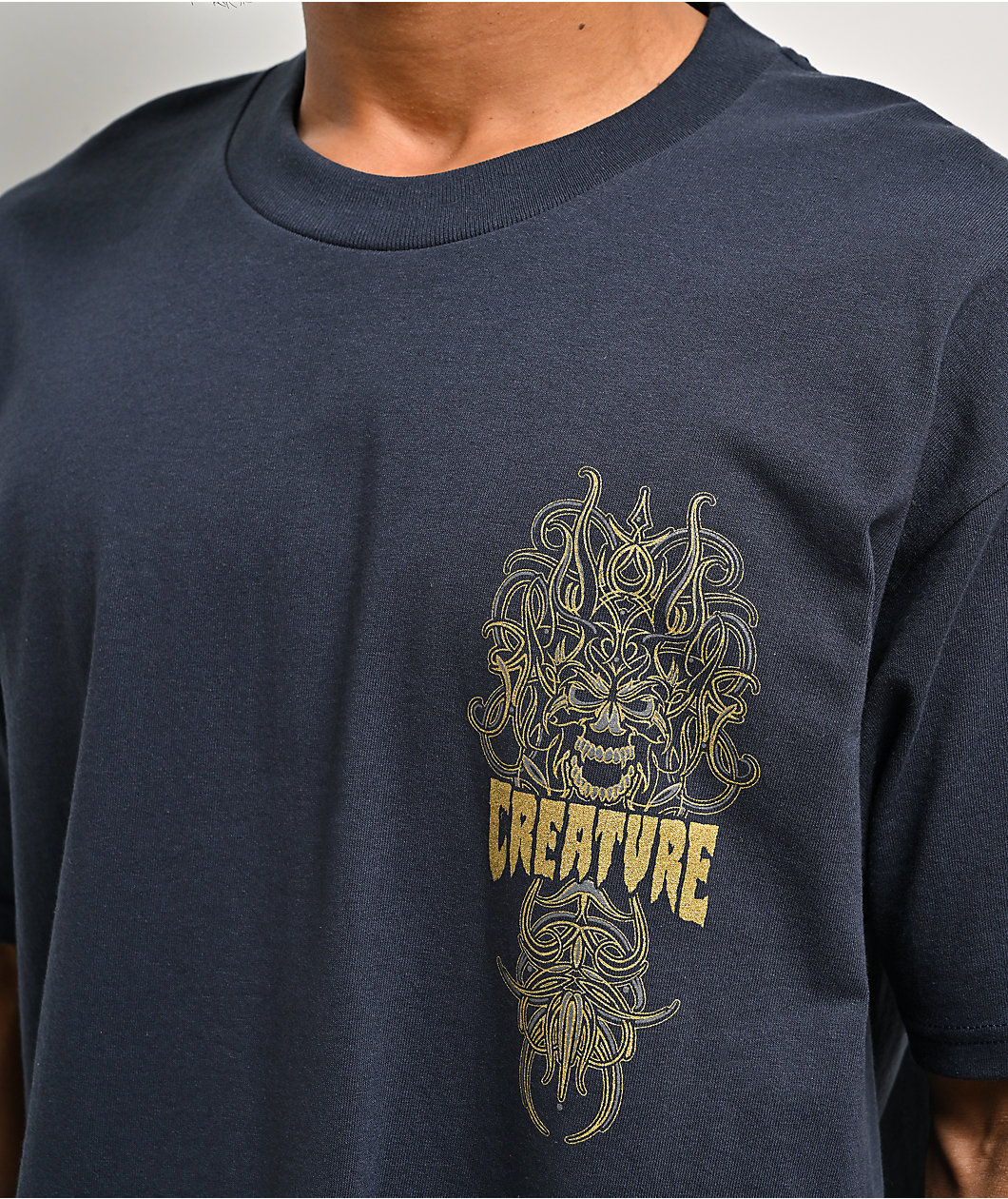 Creature Bonehead Navy T-Shirt