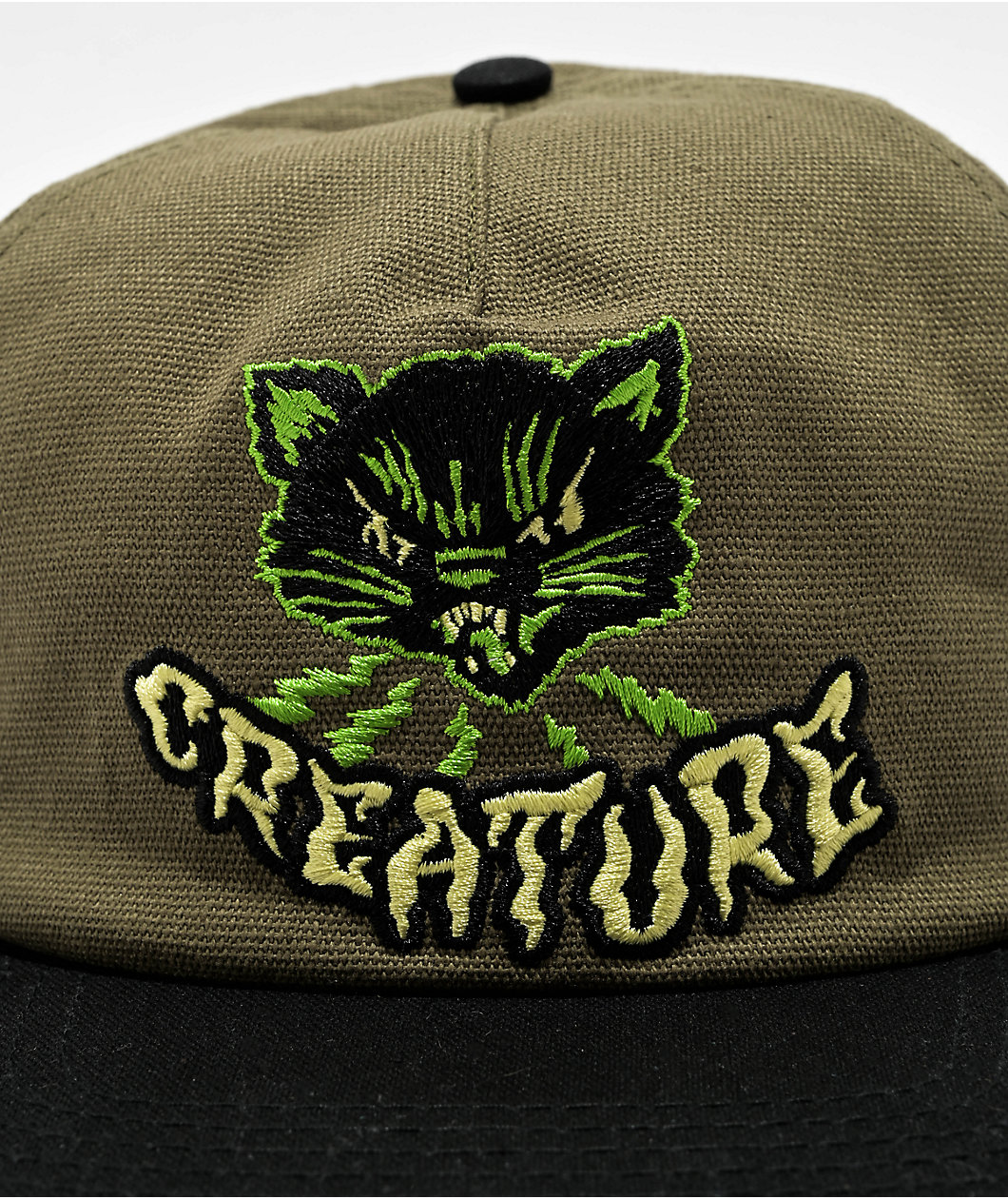 Creature Creeper Olive & Black Strapback Hat