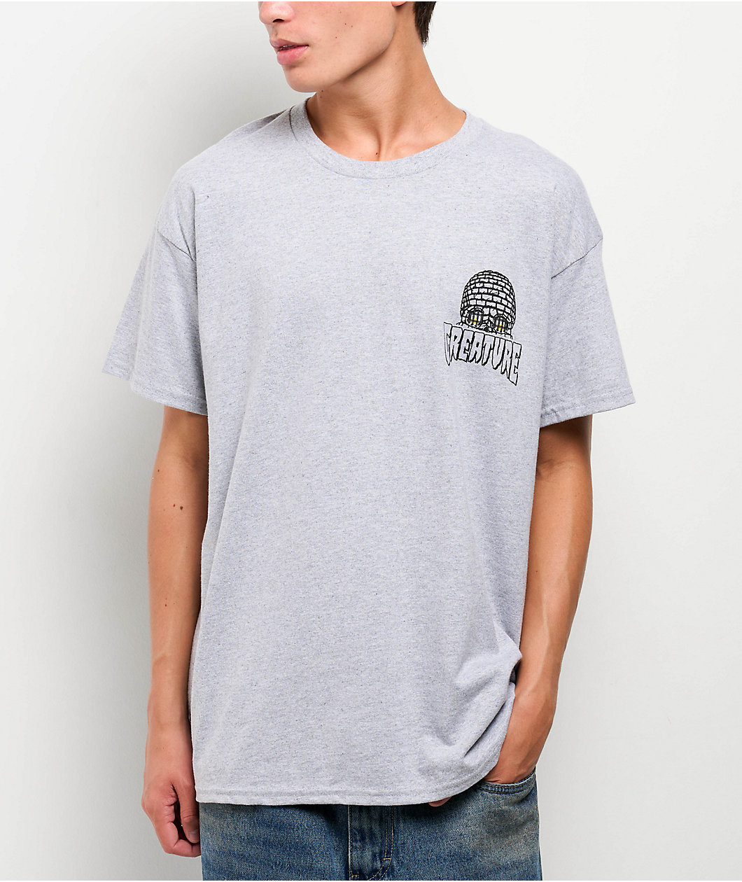 Creature Doom Skull Grey T-Shirt