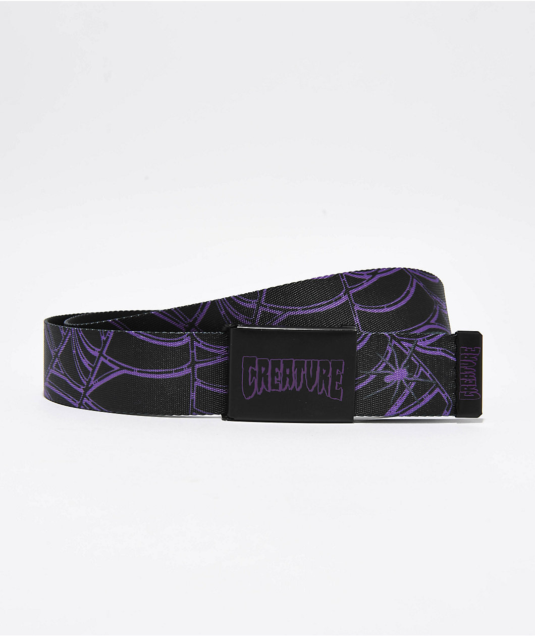 Creature Horror Black & Purple Web Belt