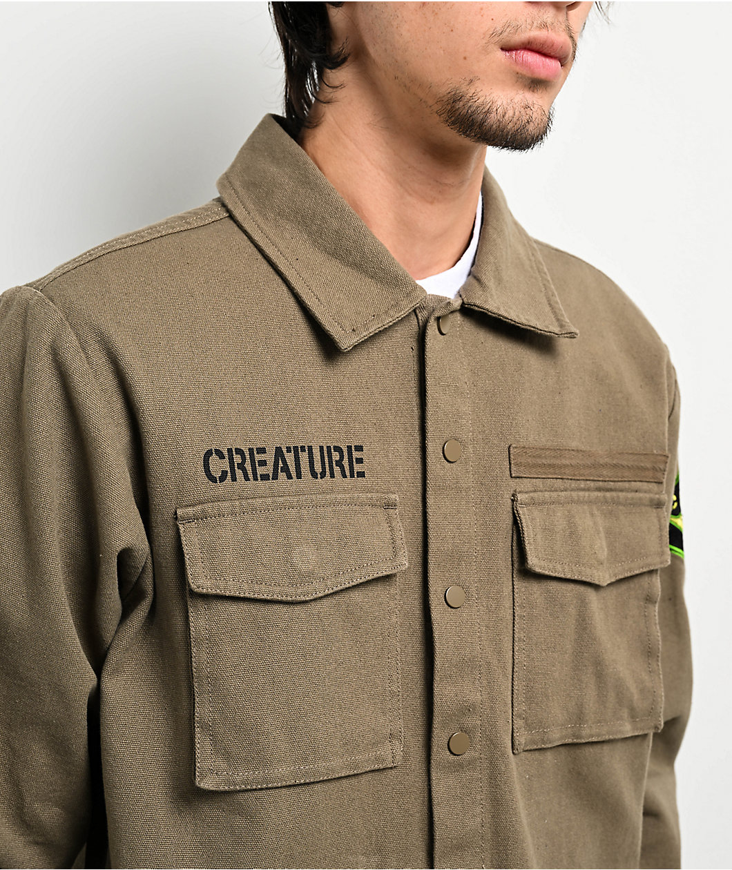 Creature Recruiter Army Green Shirt Jacket