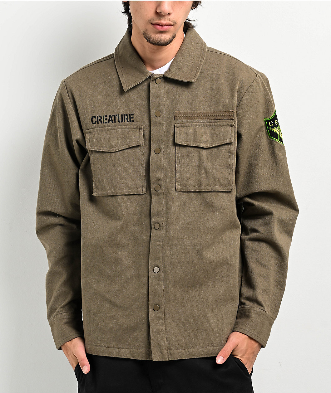 Creature Recruiter Army Green Shirt Jacket