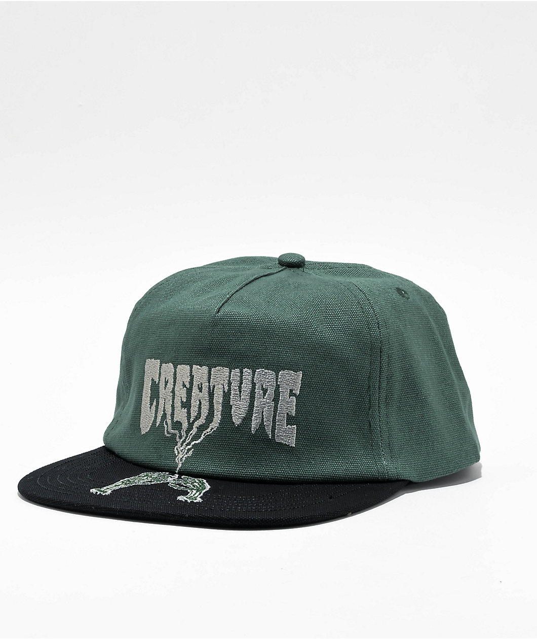 Creature Rolling In the Grave Green & Black Snapback Hat