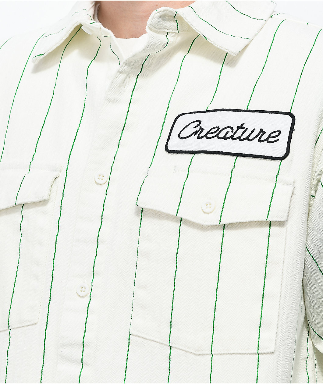 Creature Transmission Long Sleeve Button Up Shirt