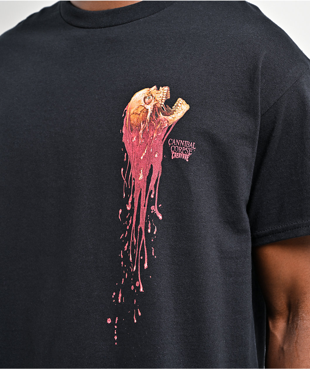 Creature x Cannibal Corpse Skull Black T-Shirt