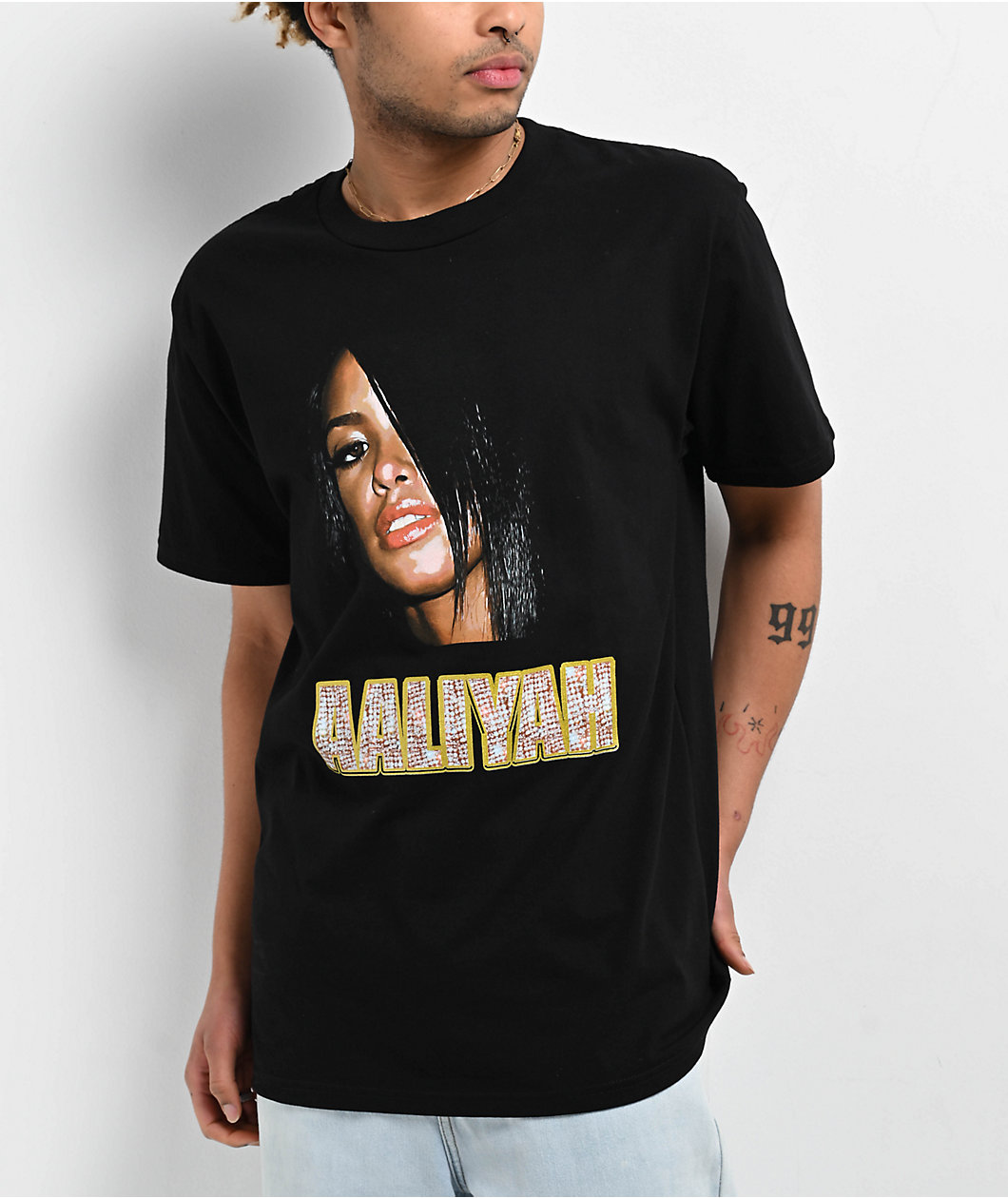 Cross Colours Aaliyah Bling Black T-Shirt