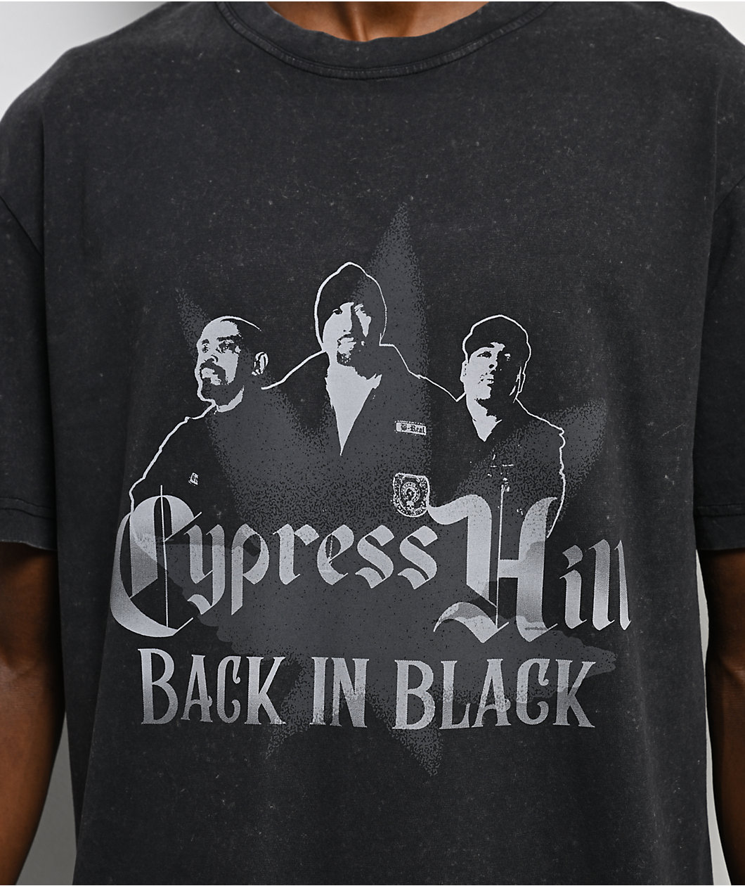 Cross Colours x Cypress Hill Back In Black Wash T-Shirt