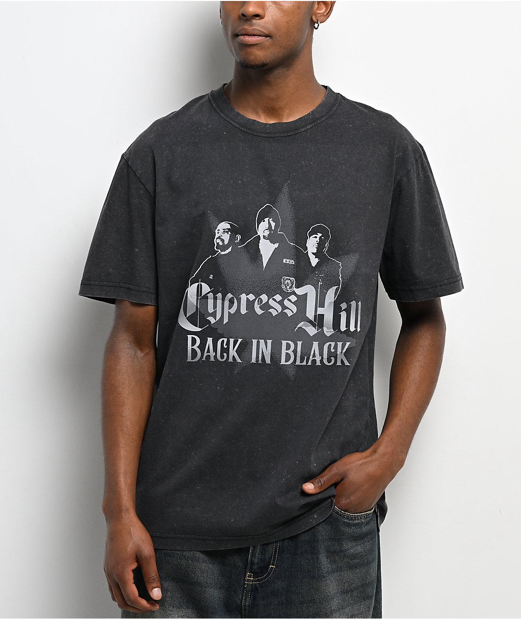 Cross Colours x Cypress Hill Back In Black Wash T-Shirt