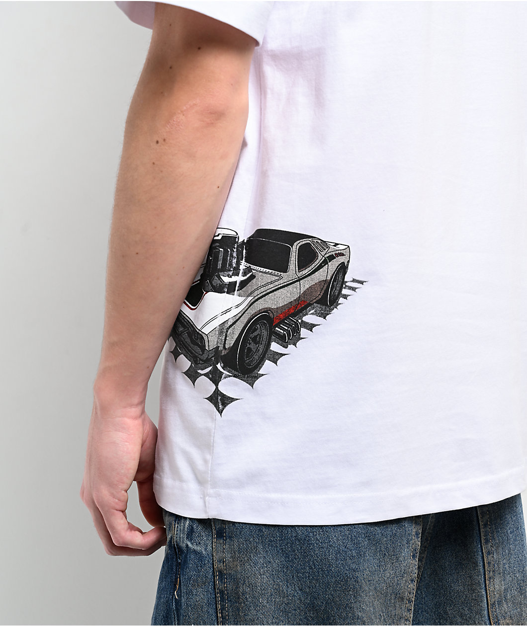Cross Colours x Hot Wheels Turbo Drive White T-Shirt