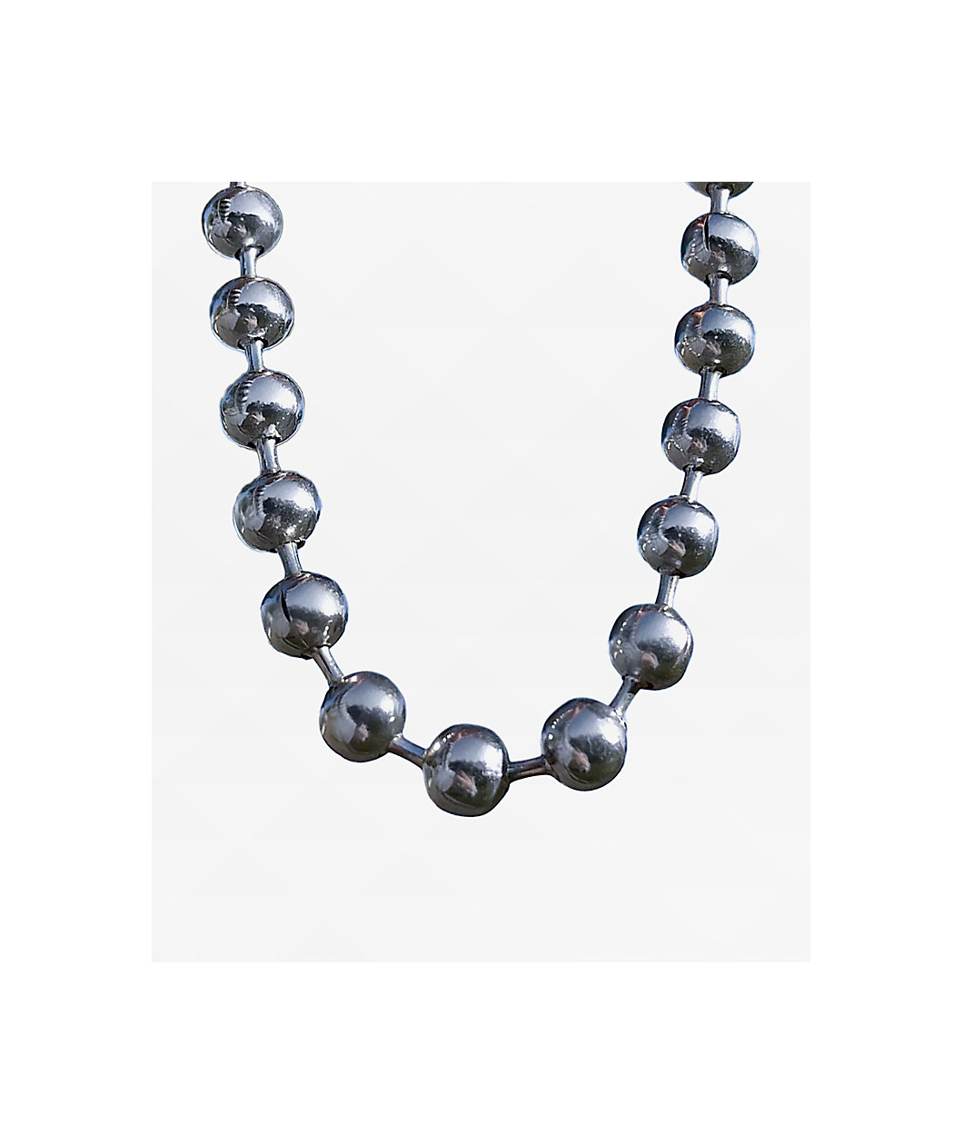 Cyberspace Shop Chunky Ball Silver Chain Necklace