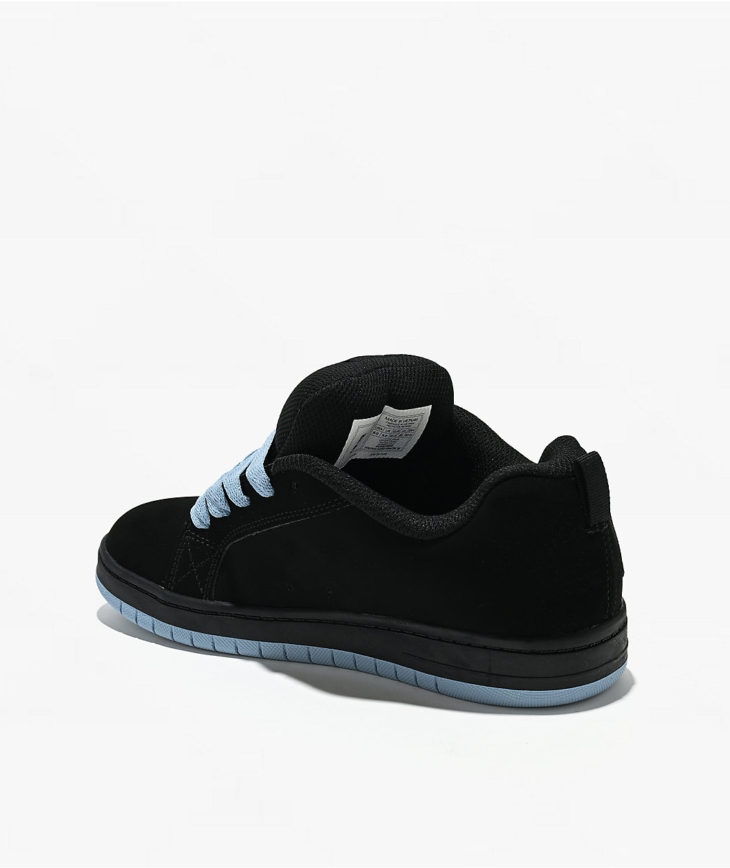 DC Court Graffik Black & Blue Camo Skate Shoes